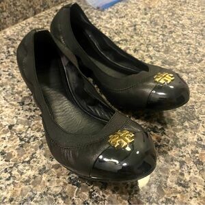 Tory Burch Black Jolie Ballet Flats Size 8